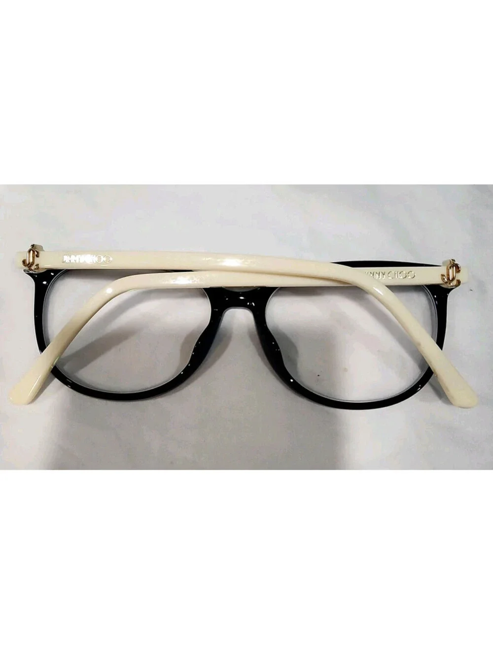 Jimmy Choo JC309 Black White Cat Eyes Eyeglasses 53-16 145 Italy
